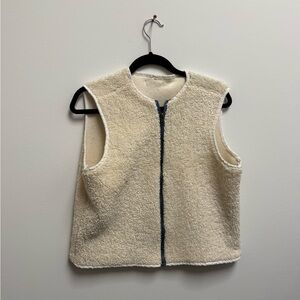 Heartloom Cream Fleece Vest